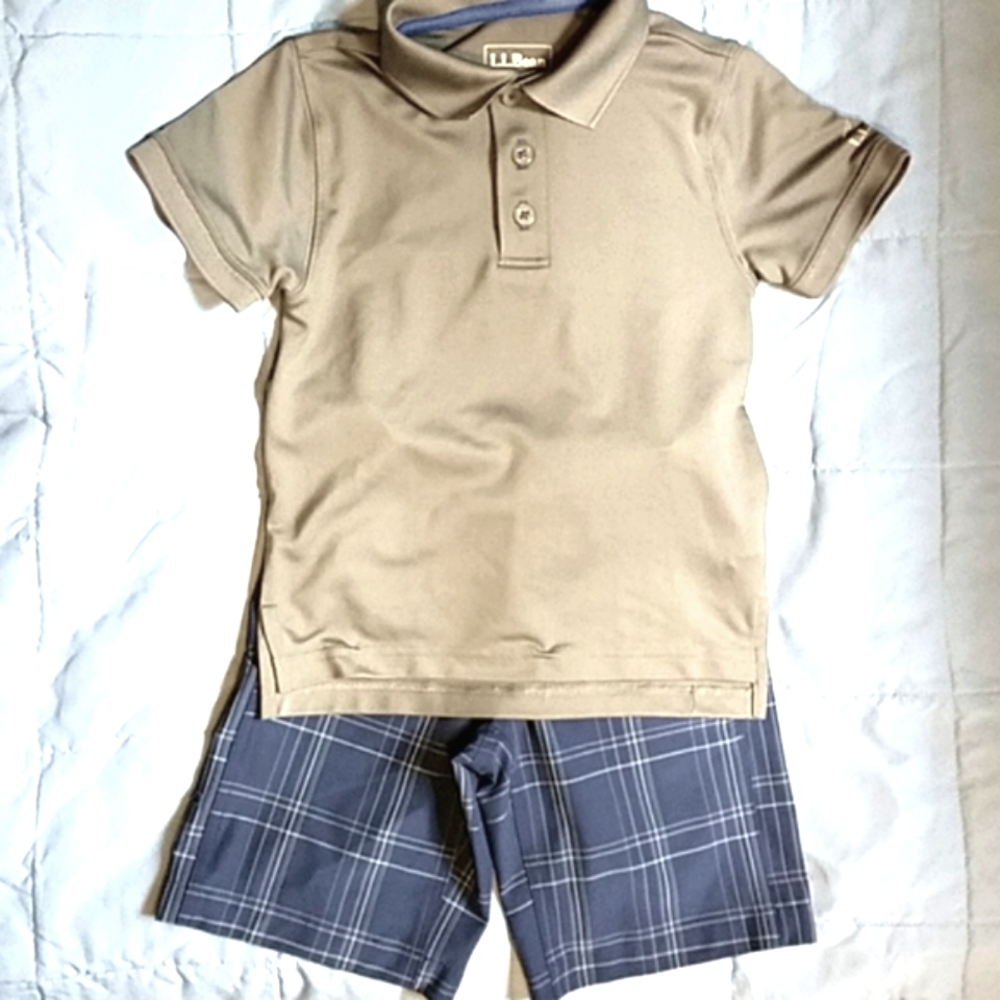 L.L. BEAN  Boys Matching set of Shirt & shorts 5/6